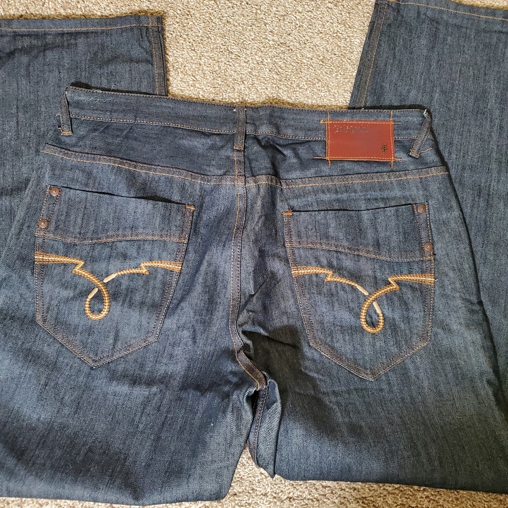 Ecko Mens Dark Wash W38 L32 Straight Leg Jeans - Picture 7 of 8